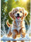 HEIBAGO Hund Diamond Painting Für Anfänger, 5D Tiere Full Drill Diamant Painting Erwachsene, DIY Cross Embroidery Diamant Kunst Sets Pool Diamond Art Bilder Für Gifts, Wanddekor 30 * 40cm