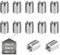 EXLECO 12 Stk M8 auf M6 Gewindeeinsatz 10mm Einschraubmutter Edelstahl Gewindehülse Gewindebuchse mit Schneidschlitz Gewindereparatursatz Weiblich M6 X 1,0mm & Männlich M8 X 1,25mm für Holzmöbel Auto