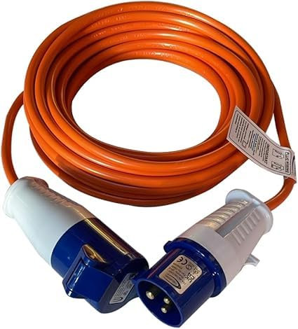CONNEXION 10M 15M 25M Caravan & Camping Electric Hook Up Cable – 16A 240V Heavy-Duty Mains Extension Lead, Camping Hook Up Power Cable for Caravans, Campervans, Motorhomes (10m, 2.5mm)