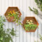qohoio Jardinières murales 2 pcs Rouillé Acier corten 46x10x40 cm,Jardiniere sur Pieds,Bac avec Treillis,Jardiniere Terrasse