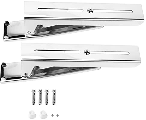 Jwthee Soportes para microondas, soportes universales para microondas montados en la pared, rejilla para horno de microondas de acero inoxidable, rejilla elástica plegable para horno de