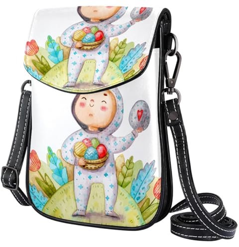 GIOKQB Damen Klein Umhängetasche Aquarell Junge Schultertasche Handytasche Zum Umhängen Mini Crossbody Tasche