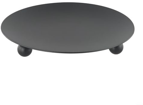 Kerzenhalter aus Eisenplatte für besondere Anlässe, geeignet für Kugelkerzen, Gold (Schwarz 11 cm)