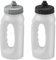 Twizzle & Twig Running Water Bottle Handheld 500ml Leakproof Spout Light Weight BPA Free Easy Grip Ideal for Runners Jogging Sports Gym Training 2 Pack (Silver Black Lids)