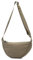 GoPaw Damen Halbmond Crossbody Schultertasche, Hobo Halfmoon Bag, Nylon Crossbody Bag Damen Halbmond Schultertasche mit verstellbarer Schultergurt, Einfarbige(Kaffee)