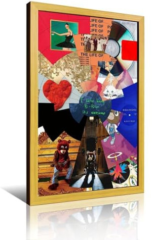 HKLOPUY Poster, Motiv: Rap-Sänger Kanye West Album Ye, dekoratives Gemälde, Leinwand, Wandposter und Kunstdruck, moderne Familienschlafzimmer-Dekoration, Poster, 20 x 30 cm