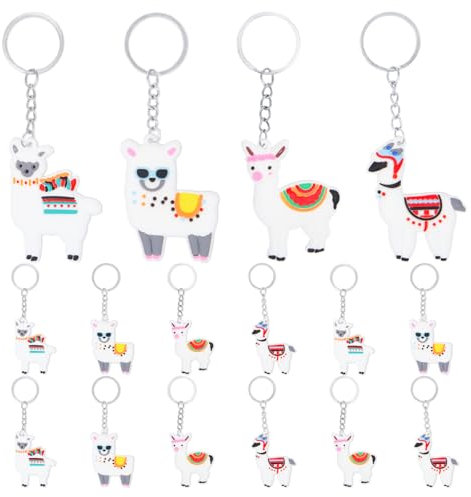 Pilikoll 16 Pièces Alpaga Pendentif Porte-Clés Pendentifs De Charme Lamas Porte Clés alpaga Animé Alpaga Lamas Suspendus Porte-Clé pour Sac à Main Sac à Dos Décorations Noël Enfants Cadeau de Fête