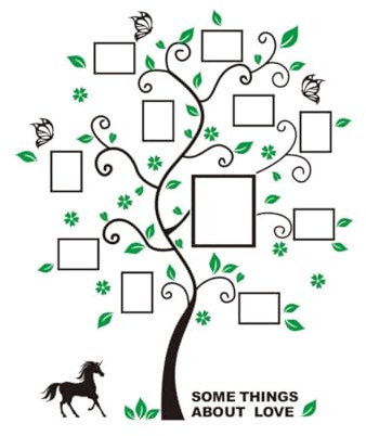 Dekorative Tapete, Stammbaum Wandkleher DIY Fotorahmen Memined Tree Tree Decal Selbstkleber dekorative Tapete