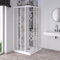 Forte Box Doccia Acril con apertura angolare in acrilico con profili in PVC riducibile Made in Italy (bianco, 70x120 cm)