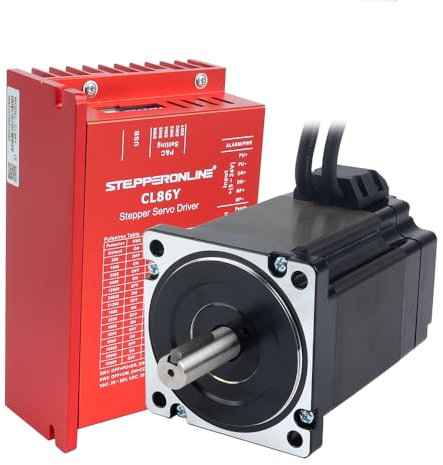 STEPPERONLINE Closed Loop Schrittmotor 1 Achse CNC KIT 6.5 Nm 6.0A Nema 34 Motor & 0-8.5A 20-80VAC / 30-110VDC Treiber CL86Y