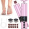 COSICOSY 2 in 1 Electric Foot Callus Remover for Feet & Nails, Rechargeable Electric Foot File with 30 Heads, Foot Grinder for Hard Skin, 9 Adjustable Speeds, 1200mAh Pedicure Tool for Men Women, Pink