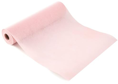 Vlies Tischläufer Blush Rosé (30 cm x 25 m) – dekoratives Einweg Tischband Modernes Tischband für für Geburtstage, Hochzeiten, Weihnachten, Bunte Partydeko
