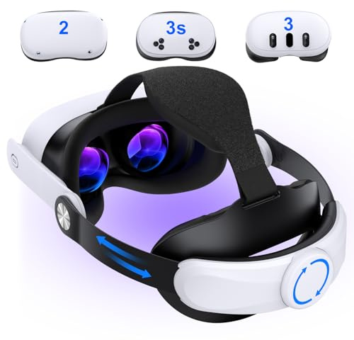 Headstrap für Meta Quest 3S/Quest 3/Quest 2, verstellbares Ersatz-Kopfband für Elite-Kopfband, VR-Headset-Gurt für verbesserten Halt und Komfort für VR-Konsolen, Meta Quest 3s zubehör