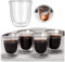 Tazze Legami Tazza da caffè in vetro a doppia parete riscaldata, uso domestico, tazza isolata a doppio strato (Clear, 8.4x7.7x4cm)