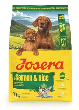 JOSERA Mother & Puppy Lachs & Reis (1 x 3 kg) | Premium Trockenfutter für trächtige/säugende Hündinnen & Welpen | Optimale Versorgung mit Enegie & L-Carnitin | glutenfrei | 1er Pack