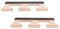 SUNGOOYUE Bridge en Banjo en Rose, 2pcs HA02 5-Cordes Pont en Banjo Pont en Bois Accessoires, 5 Cordes