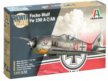 Italeri 1490 1:72 Fw 190 A-8/F Aces Modellbausatz Militärflugzeug
