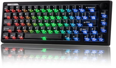 EPOMAKER HE65 V2 TMR Hall Effect Gaming Keyboard with Volume Knob (Black) | Rapid Triggering, 8K Polling, 0.01mm Adjustable Actuation, Hybrid Hot-Swap, Creamy & Thocky, 2.4Ghz/BT for Mac/WIN