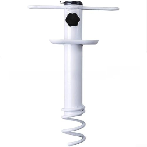 ZAMETTER Ancre de parasol de plage avec 3 vis en spirale – Construction en fer pour mât de parasol – Convient pour plage, jardin, terrasse, sable