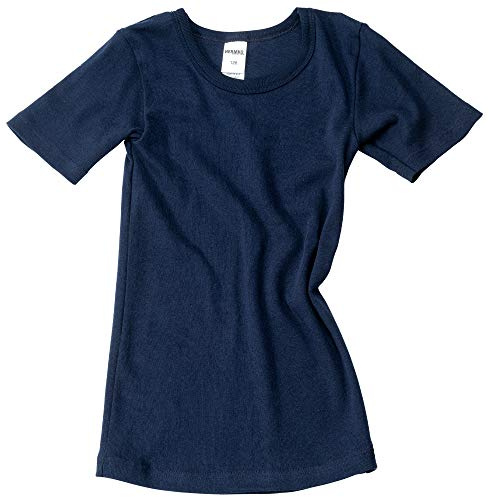 HERMKO 2810 Kinder halbarm Shirt aus 100% Bio-Baumwolle, Kurzarm Unterhemd für Mädchen und Knaben