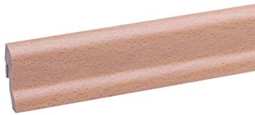 Battiscopa in legno di faggio naturale, 25 m