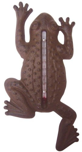Esschert TH62 Design, Thermometer Frosch, Gusseisen, 24 x 12 x 2 cm