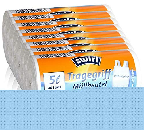 8x Swirl Tragegriff Müllbeutel 5L (40 stk./Rolle)