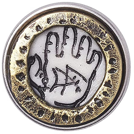 Noosa Chunk HOPI white/gold-bone/brass