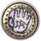 Noosa Chunk HOPI white/gold-bone/brass