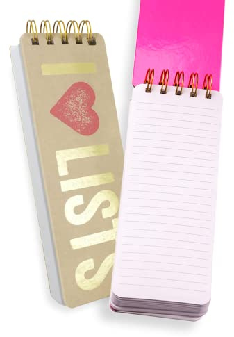 Eccolo Tall Spiral Memo Pad 300 Pages 150 Sheets List Notepad for Office