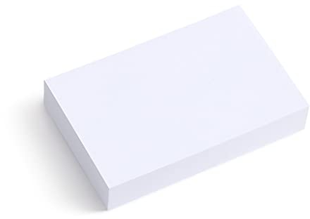 Miquelrius - Flashcards, Schede di studio, 100 flash cards lisce bianco, Formato 150 x 100 mm, Cartoncino 200 g/m², Materiale scolastico e da ufficio per il ritorno a scuola