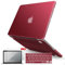IBENZER Compatible with MacBook Pro 15 Inch Case 2015 2014 2013 2012 A1398, Hard Shell Case & Keyboard Cover & Screen Protector for Old Version Apple Mac Retina 15, Wine Red, R15WR+2