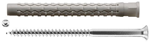 G&B Gxl880Vt Mm 8X80 - Tassello nylon per fissaggi prolungati in nylon in grado di contenere lo spessore dell'elemento da fissare. completo di vite tps a taglio torx.