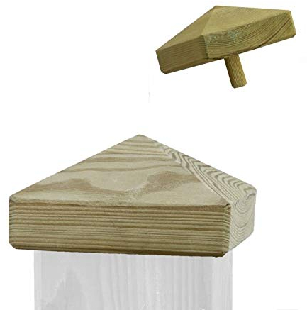 Pfostenkappe aus Holz für Pfosten 7x7 cm, imprägniert
