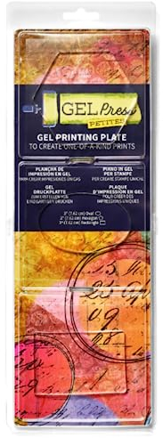 Gel Press Monoprinting Print Plates - Petites 3pc Set: Hexagon, Oval, Rectangle Gel Plates - Printmaking Supplies - Reusable Gel Printing Plates for Press Art for Scrapbooking, Arts & Crafts