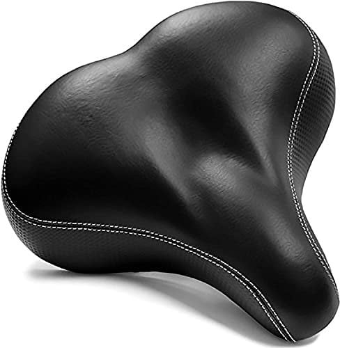 Bikeroo Extra Wide Comfort Bike Seat Cushion for Exercise Bike Replacement Saddle, Stationary Bicycle Seat Padding for Peloton Indoor Cycling, Indoor