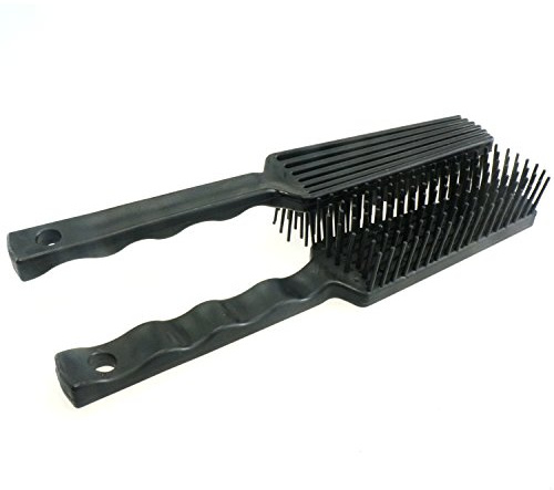 SXYH 2pcs Horse Pet Detangler Plastic Comb for Long Tail Mane Forky Comb (Black)