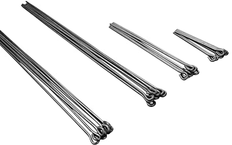 HEXIM Ösendraht & Schnellabhänger für CD 60/27 - Trockenbau Rigips Decke abhängen Ösendrähte 4mm (10 Stück Abhängedraht 1000mm) 1m Draht mit Öse