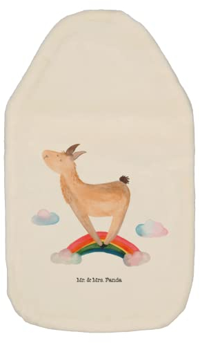 Mr. & Mrs. Panda Wärmflasche Lama Regenbogen - Geschenk, Körnerkissen, Bettflasche, Wärmekissen, Lamas, Selbstständig, Haters, Alpaka, Kleine