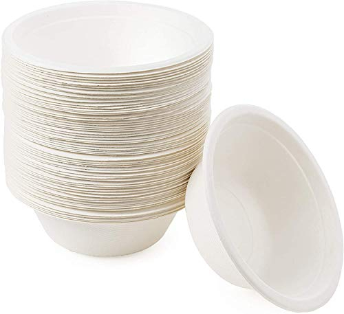 50 Pack Strong Quality ECO Friendly Biodegradable Compostable Bowls - Perfect for Soup, Salad & Parties - Alternative to Plastic - 340ml