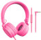 Puro Sound Labs PuroBasic Volume Limiting Wired Headphones for Kids, Foldable and Adjustable Headband with Microphone, Compatible with Smartphones, Tablets and PC - Pink