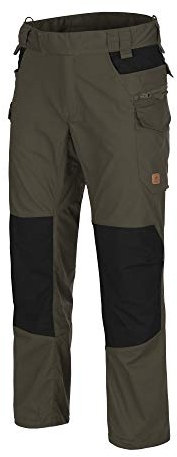Helikon-Tex Pantalones tácticos estilo peregrino para hombre, antidesgarros, ligeros para exteriores, senderismo, aplicación de la ley, pantalones de trabajo, verde taiga, negro, 30W x 32L
