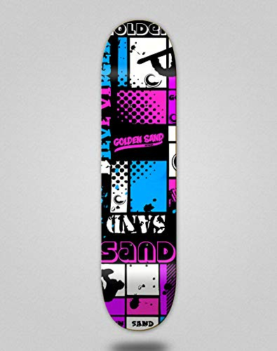 Monopatín Skate Skateboard Deck Golden Snow fulll pink (8.125)