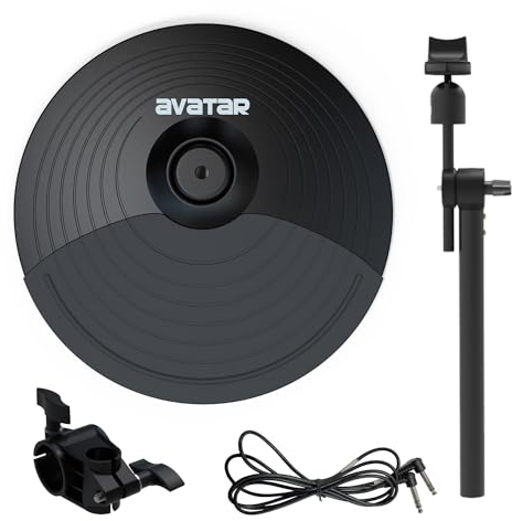 HXW Platillo de expansión universal de 25,4 cm con estrangulador para batería electrónica