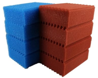 SIBO Fluidra Netherlands B.V. Set Biotec 10.1 Filterschwamm Filter Patrone 4 x blau 4 x rot passen auch für Oase
