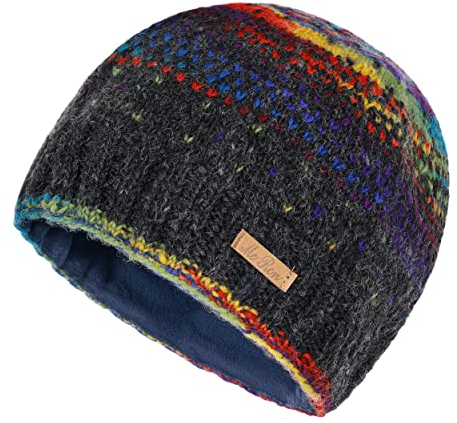Wollmütze Milan Regenbogen (Anthrazit)