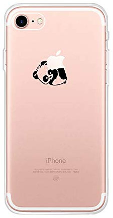 iPhone SE 2020 Hülle, iPhone 7 / iPhone 8 Hülle, CrazyLemon Transparent Silikon Durchsichtige Schutzhülle TPU Bumper Case für iPhone 8/7/SE 2020 4.7 Zoll - Unter Panda