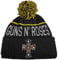 Guns N' Roses Mütze Beanie Appetite Cross Band Logo Nue offiziell Schwarz Bobble