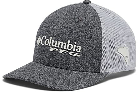 Columbia Unisex Pfg Logo Mesh Ball Cap Verschluss, Grill Heather/Cool Grey, S-M