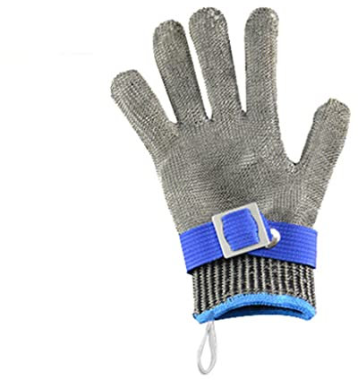 Level 5 Schnittfester Handschuh Lebensmittelqualität, Edelstahlgewebe Metallhandschuh Messer Schneidehandschuh Für Metzger Fleischschneiden Austern Schälen Küche Mandoline Chef Schneiden Von Fischfile